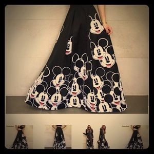 mickey mouse maxi skirt